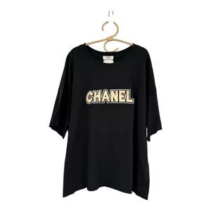 Zenana Parisian Inspired Logo Graphic Tee Oversized Black XL NEW Boutique
